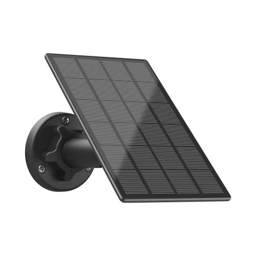 Solar Panel for Solar Battery Outdoor Security Camera, Waterproof with 10ft Charging Cable, 5V Micro USB Port