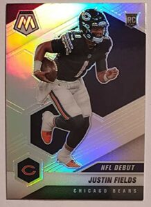 2021 panini mosaic justin fields nfl debut silver prizm refractor rookie card