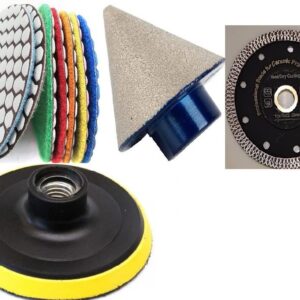 Asia Pacific Construction Diamond Beveling Chamfer Bits for Granite Marble Tiles Existing Holes Enlarging Resin Dry Polishing Pad Diamond Super Thin Mesh Rim Ceramic Porcelain Saw Blade