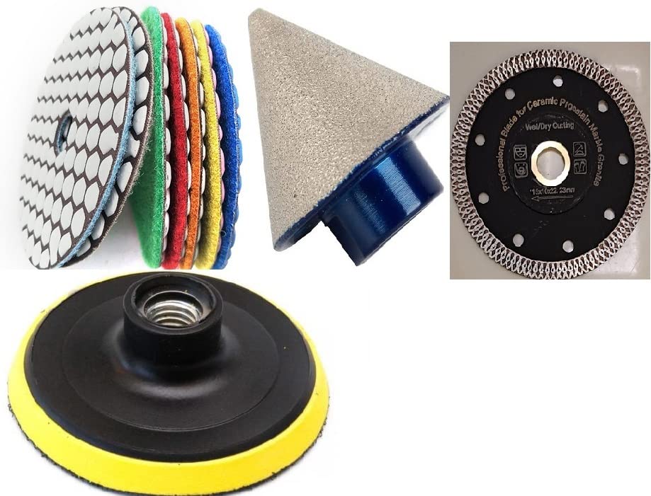 Asia Pacific Construction Diamond Beveling Chamfer Bits for Granite Marble Tiles Existing Holes Enlarging Resin Dry Polishing Pad Diamond Super Thin Mesh Rim Ceramic Porcelain Saw Blade