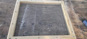 soil sifter, 1/8" hardware cloth, great for making fine seed starting soil