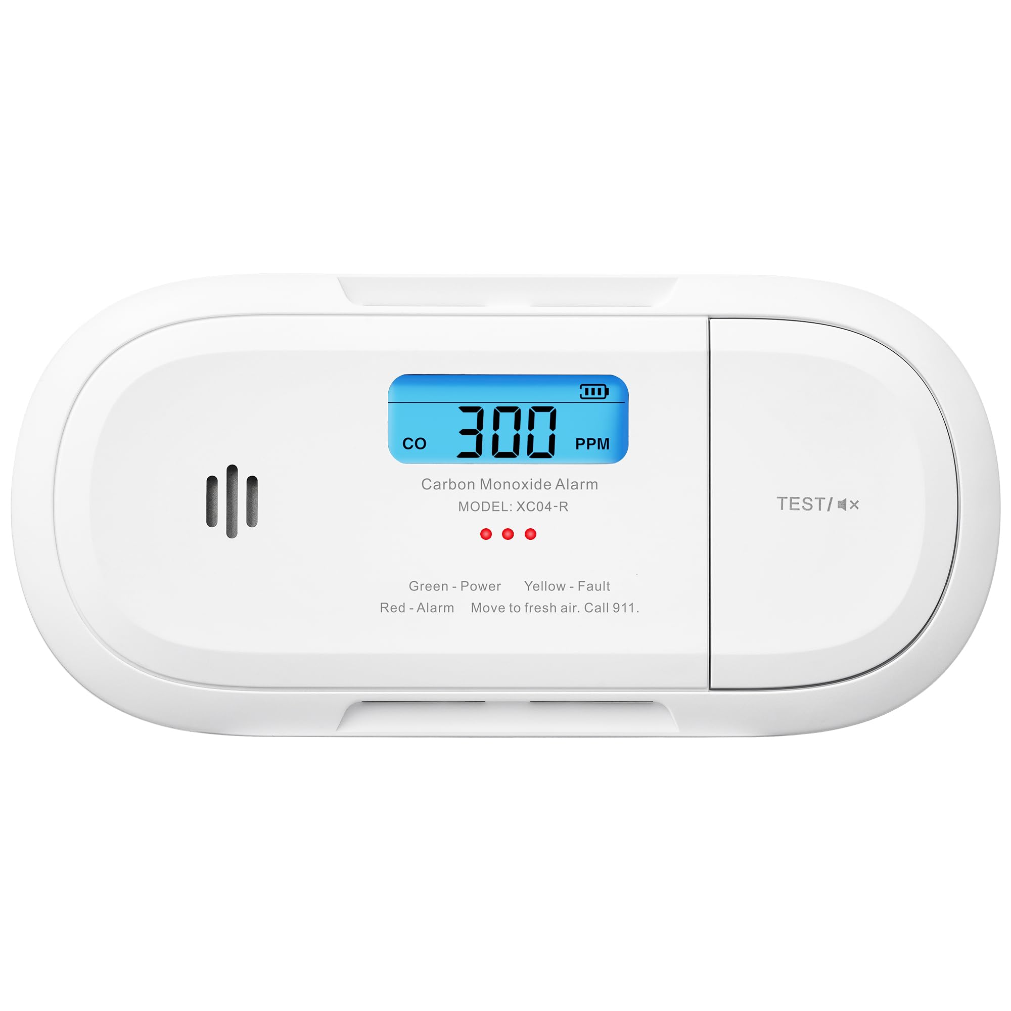 X-Sense Carbon Monoxide Detector Alarm with Digital LCD Display, CO Detector Alarm with 5-Year Replaceable Battery and Peak Value Memory, XC04-R