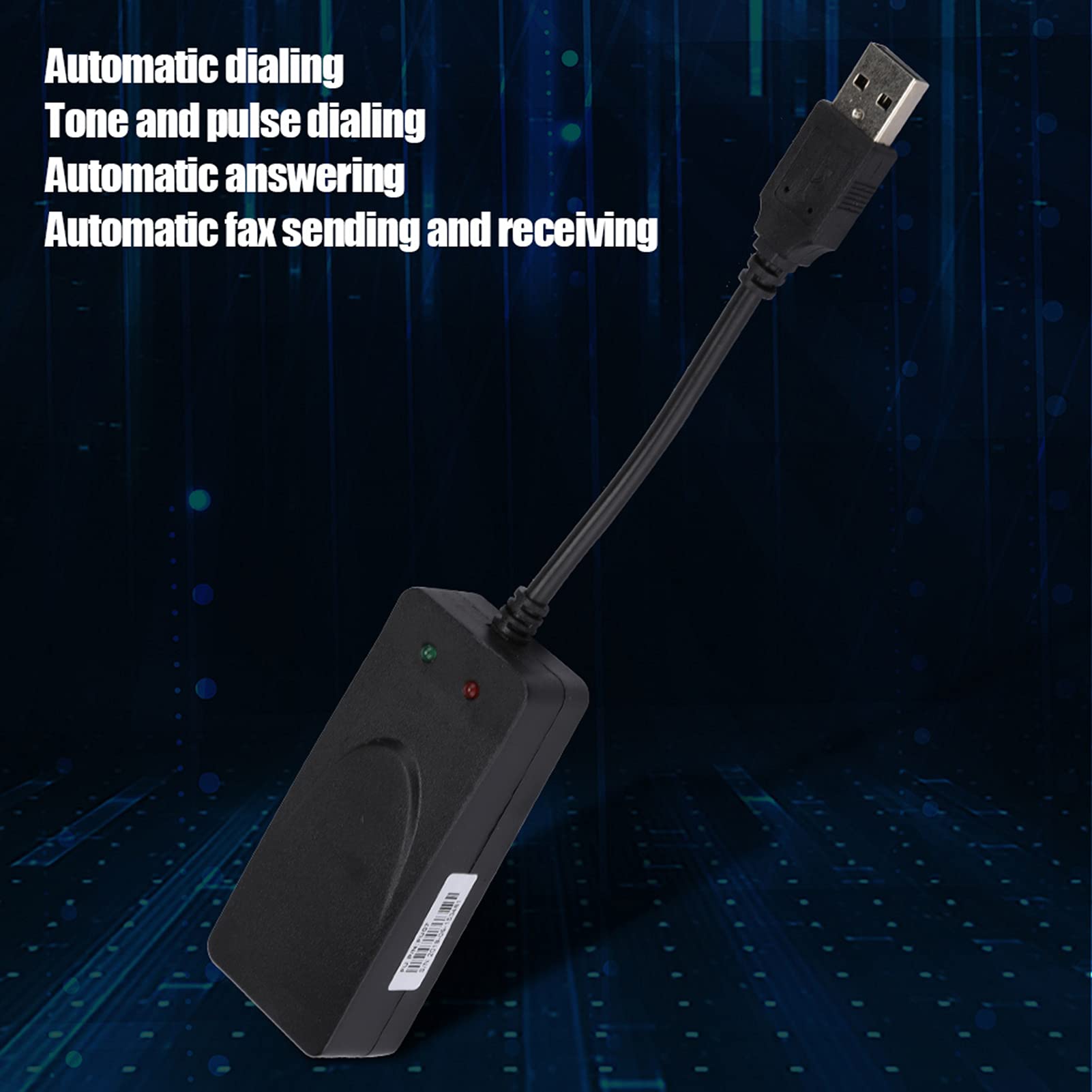 Fax Modem, Convenient External USB 2.0 56K Modem with Compatible at and Extended at Command Sets for Win 7/Win 8/Win 10/Win XP