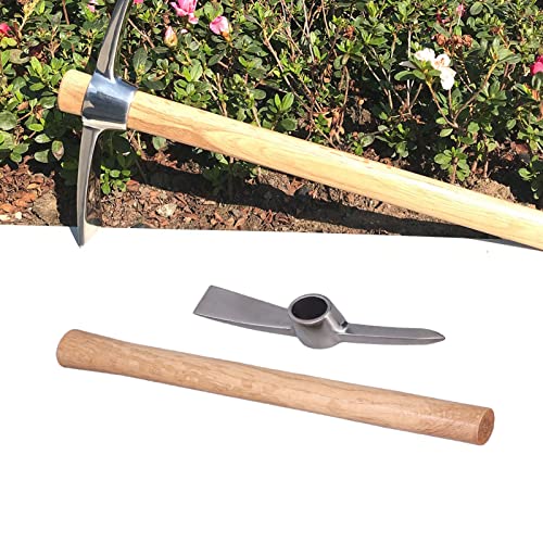 DAUERHAFT Hand Tiller, Convenient Hoe Garden Tool with Hardwood Handle, Easy to Use Stainless Steel Hand Cultivator, Digging Weeding for Storage and Use