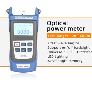 Wokyo FTTH Fiber Optic Termination Tool Kit, Fiber Optical Cable Cold Connection Tool Kit w/FC-6S Fiber Cleaver 10mW Visual Fault Locator Optical Power Meter for CATV Engineering