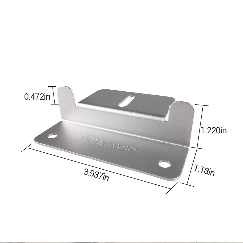 Renogy 2PCS 100 Watt Solar Panels 12 Volt Monocrystalline & Solar Panel Mounting Z Brackets Lightweight Aluminum Corrosion-Free Construction for RVs, Trailers, Boats, Yachts, one Set of 4 Units