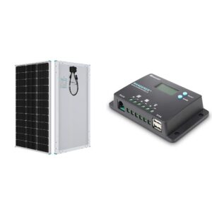 renogy 100 watt 12 volt monocrystalline solar panel and 10 amp solar charge controller bundle