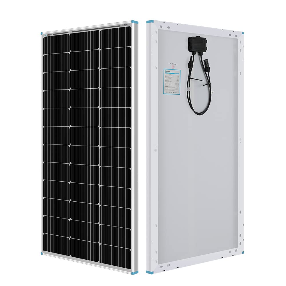 Renogy 100 Watt 12 Volt Monocrystalline Solar Panel and 10 Amp Solar Charge Controller Bundle