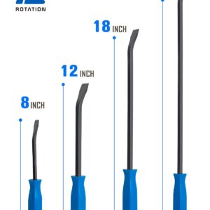 ROTATION Angled Tip Handled Pry Bar Set, 4-Piece (8, 12, 18, 24 in.)