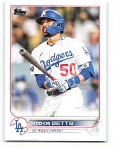 2022 topps #50 mookie betts los angeles dodgers official mlb baseball trading card in raw (nm or better) condition