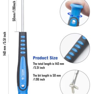 ROTATION 12-Piece Precision Screwdriver Set, Phillips, Slotted, Torx Star, Magnetic Screwdriver Repair Tool Kit, Non-Slip Grip, Swivel End Cap, for Eyeglass, Watch, Computer, Laptop, Phone