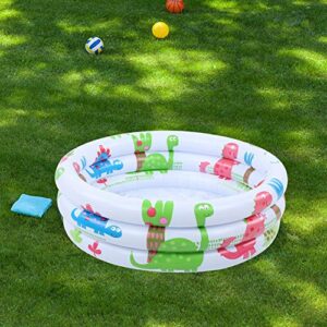 Kiddie Pool,Round Inflatable Baby Swimming Pool,Portable Inflatable Children Little Pump Cartoon Dinosaur Pool Kiddie Paddling Pool Indoor&Outdoor Toddler Water Game Play Center for Kids/Girl/Boy