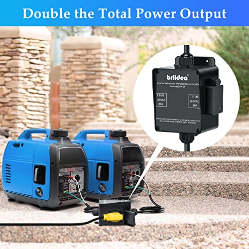 Briidea 30-AMP 3600-Watt Generator Parallel Kit for Inverter Generators, Compatible with WEN Generators, RV Ready