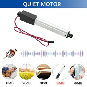 JQDML 0.83 Inch 0.83" Stroke Micro Linear Actuator 12V 42.2lbs/188N Electric Linear Actuator Speed 0.2"/sec with Mounting Brackets,for Robotics,Home Automation