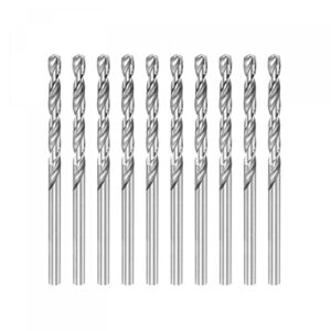uxcell 10 pcs 3.95mm hss(high speed steel) w6542 micro drill bits, fully ground jobber 74mm length drill bit for mild steel copper aluminum