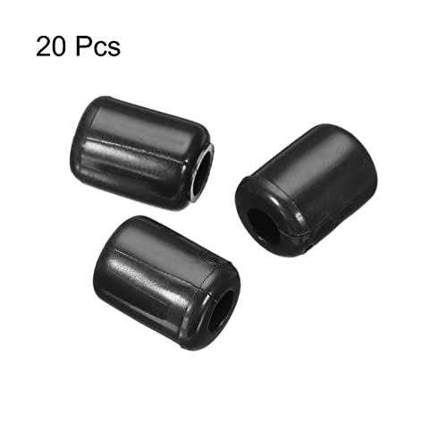 MECCANIXITY Kitchen Sink Rack Feet 5mm ID x 10.5mm OD PVC Sink Replacement Feet for Protective Sink Grid, Black Pack of 20