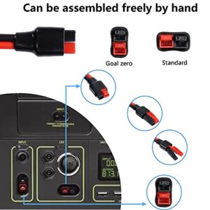 SinLoon 10AWG Solar Panel Cable, Solar Connector Power Pole Adapter, 45A Connector Solar Extension Cable for RV,Part Solar Generator Portable Powerstation (45cm)