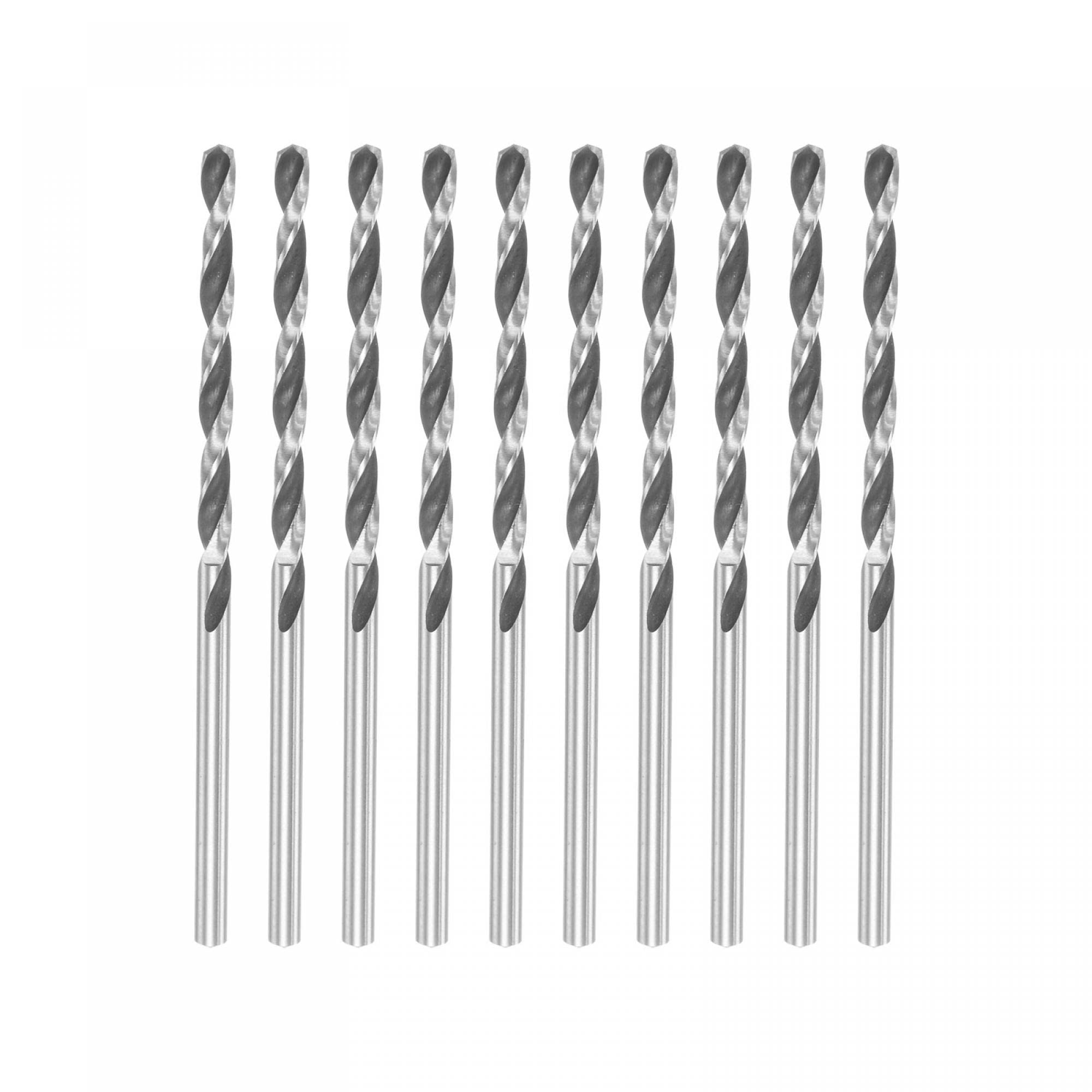 uxcell 10 Pcs 2.75mm HSS(High Speed Steel) W6542 Micro Drill Bits, Fully Ground Jobber Drill Bit for Mild Steel Copper Aluminum