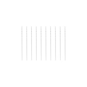 uxcell 10 pcs 0.2mm hss(high speed steel) w6542 micro drill bits, fully ground jobber 21mm length drill bit for mild steel copper aluminum