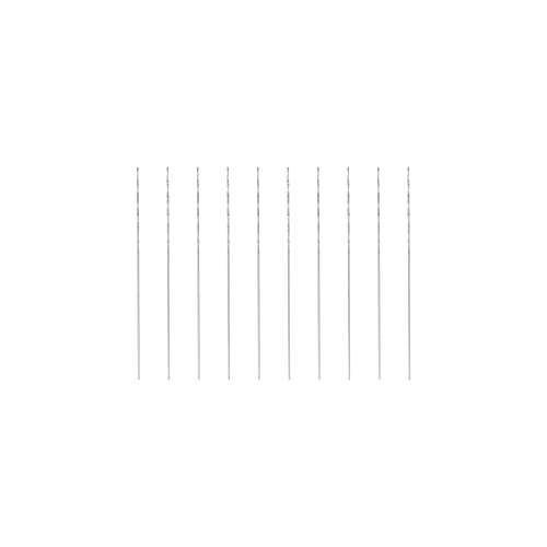 uxcell 10 Pcs 0.2mm HSS(High Speed Steel) W6542 Micro Drill Bits, Fully Ground Jobber 21mm Length Drill Bit for Mild Steel Copper Aluminum