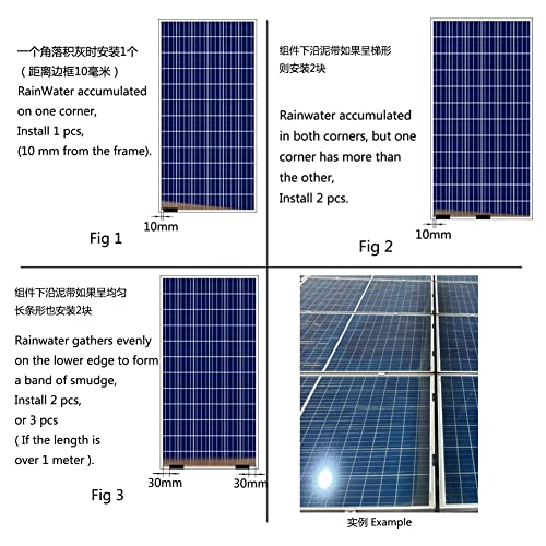HZLH Solar Panels Water Drained Away Clip,Auto Remove Stagnant Water Build-up Near The Panel Edges. Plastic Clip to Clear Black 30mm、35mm、40mm、45mm、50mm T35
