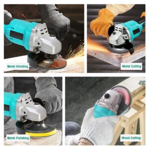 Cordless Angle Grinder, 18V variable speed metal grinders w/DM18M Battery Adapter，10000RPM Brushless Motor, 3/8 arbor, 110V 4-inch high power(Battery not include)