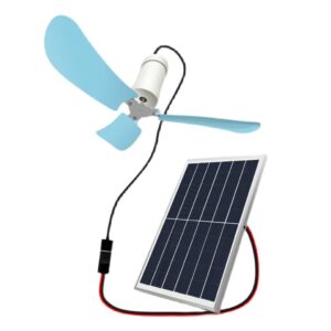 wxmllzld 6/10w polycrystalline solar ceiling fan with 3m cable usb outdoor small ceiling fan 10 years lifespan 5w, wind speed 450 r/min