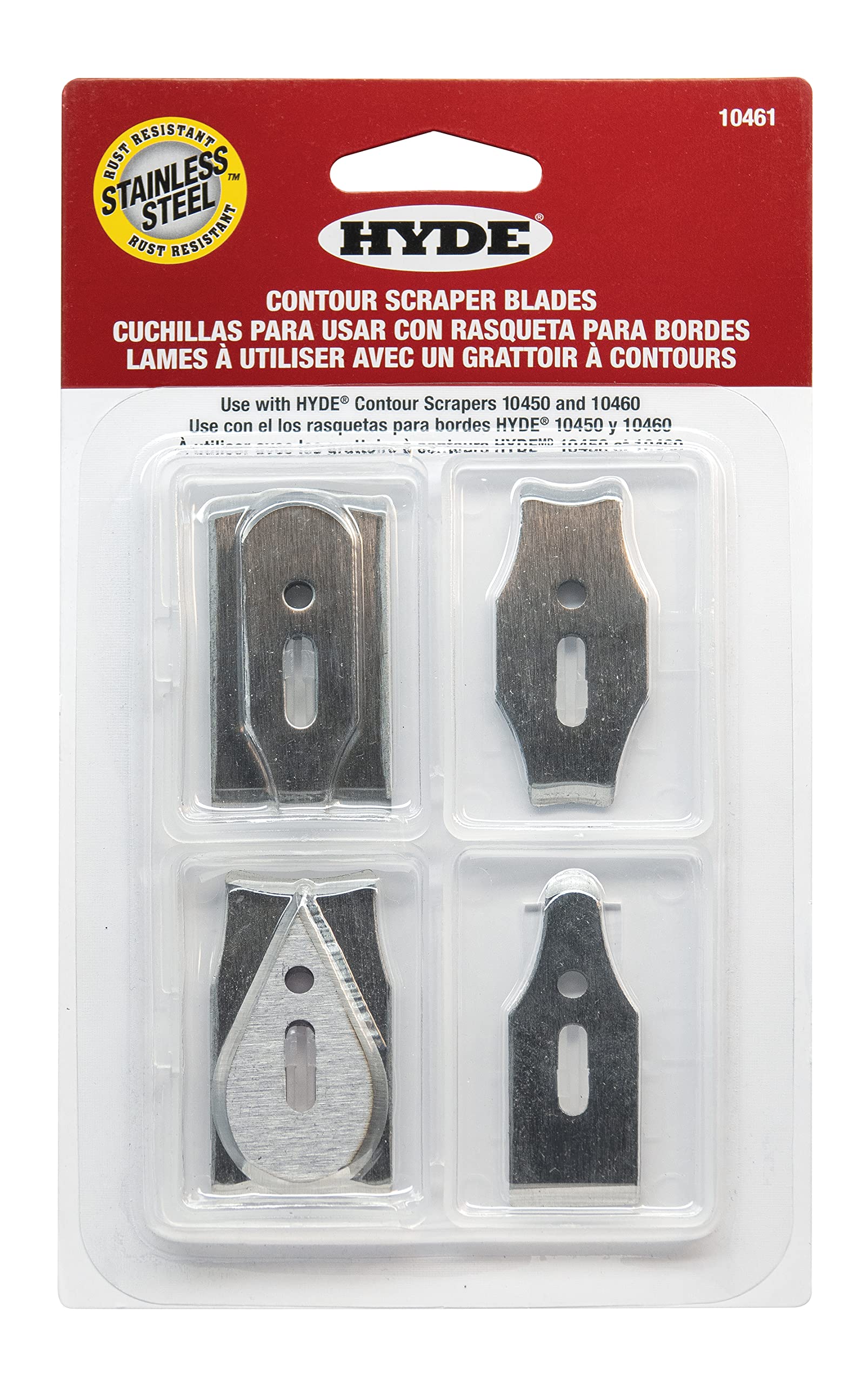 Contour Scraper Replacement 6 Stainless Steel Blades