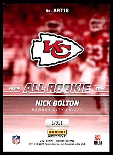 Football NFL 2021 Panini Instant All-Rookie Team #ART18 Nick Bolton Chiefs