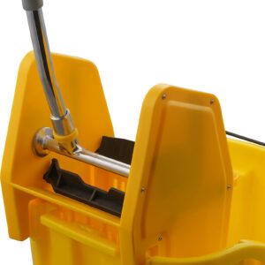 SPARTA OmniFit Mop Bucket with Down Press Wringer, Plastic, 35 Quarts, Yellow