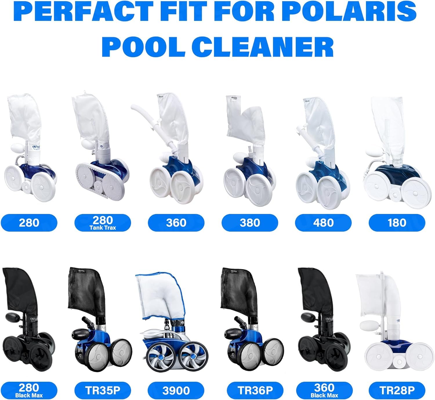 muscccm for Polaris Pool Cleaner Parts, 6 Pack Sweep Hose Tail Scrubbers Replacement for Sweep Pool Cleaner Fits Polaris 180 280 360 380 480 3900