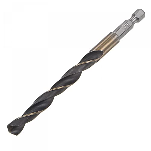 uxcell High Speed Steel Hex Shank Twist Drill Bit, 8.5mm Drilling Dia with 1/4 Inch Hex Shank 117mm Length