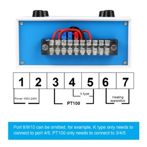 PID Temperature Controllers Thermostat Box, Digital Display REX-C100 Temperature Control Box with Solid State Relay SSR 40DA and K Thermocouple Probe, 100-240V