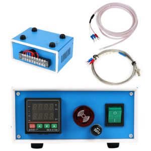 PID Temperature Controllers Thermostat Box, Digital Display REX-C100 Temperature Control Box with Solid State Relay SSR 40DA and K Thermocouple Probe, 100-240V