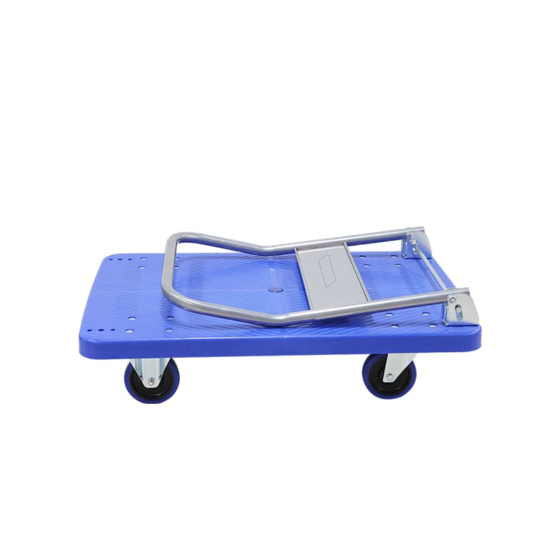 Uholan Slightly Mute Platform Trucks Trolley Folding Flatbed Trailer Pull Cargo Flatbed Move House Shopping Cart Load-Bearing 880lb