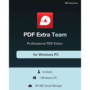 pdf extra team | pdf converter: create, edit, sign documents | 6 users / 1 year license for windows