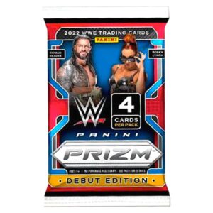 1-2022 wwe panini prizm debut edition trading cards hanger pack (15 cards per pack)