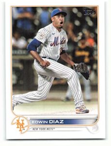 2022 topps #267 edwin diaz new york mets series 1 mlb baseball trading card