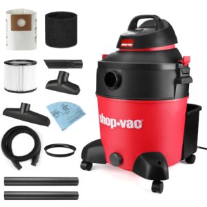 Shop-Vac 12 Gallon 5.5 Peak HP Wet/Dry Vacuum, SVX2 Motor Technology, 3 in 1 Function Portable Shop Vacuum with Cart, Attachments, Drain Port. 5973036