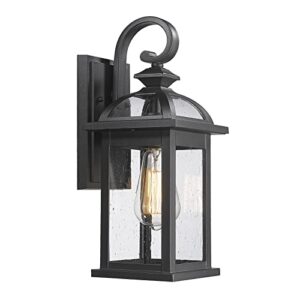 darkaway outdoor lights fixtures wall mount, outdoor wall sconce lights with seeded glass waterproof outside exterior lights fixture for house, front porch, patio (1 pack)
