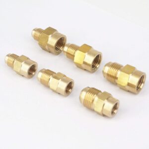 flare thread 7/16" 1/2" 5/8" unf male - 1/8" 1/4 npt female brass sae 45 degree pipe fittings adapters 1000 psi type 4