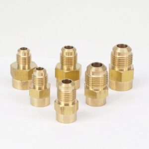 Flare Thread 7/16" 1/2" 5/8" UNF Male - 1/8" 1/4 NPT Female Brass SAE 45 Degree Pipe Fittings Adapters 1000 PSI Type 4