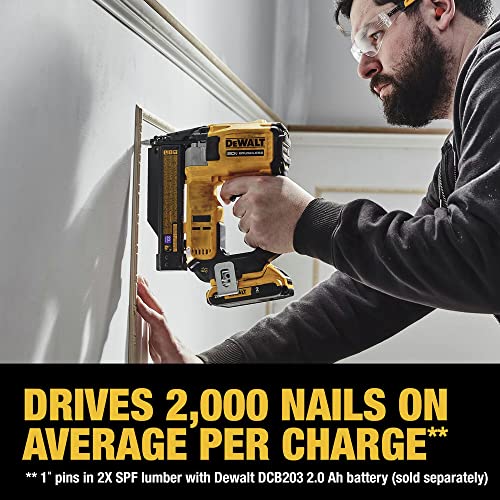 DEWALT ATOMIC Compact Series™ 20V MAX* Brushless Cordless 23 Ga. Pin Nailer Kit (DCN623D1)