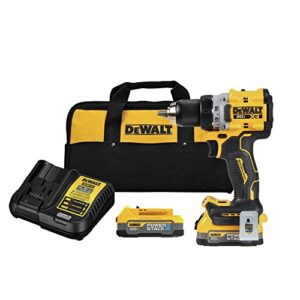 dewalt 20v max xr cordless drill kit, drill and driver, 1/2", batteries, charger, and bag included(dcd800e2)