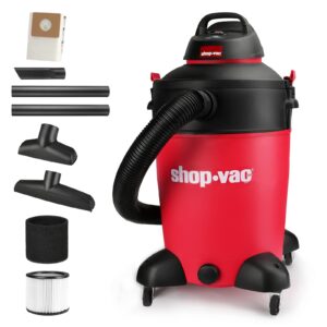 shop-vac 16 gallon 6.5 peak hp wet/dry vacuum, svx2 motor technology, 3 in 1 function portable shop vacuum with filters, attachments and drain port. 5973336