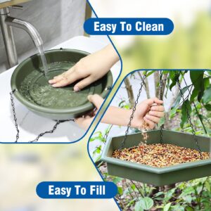 Hanging Bird Bath，Bird Bath - Bird Feeder, 2 in 1 XL Hanging Bird Feeder & Bird Bath for Outside, Hanging Bird Baths for Outdoors