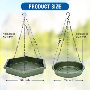 Hanging Bird Bath，Bird Bath - Bird Feeder, 2 in 1 XL Hanging Bird Feeder & Bird Bath for Outside, Hanging Bird Baths for Outdoors