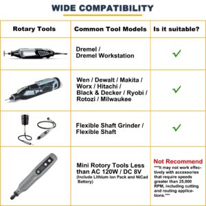 Rotary Tool Accessories Kit,Craftforce 452pcs Accessories Kit Compatible with 1/8" Shank Dremel Tool & Flex Shaft Grinder for Easy Cutting Grinding Sanding Carving Polishing Engraving Drilling