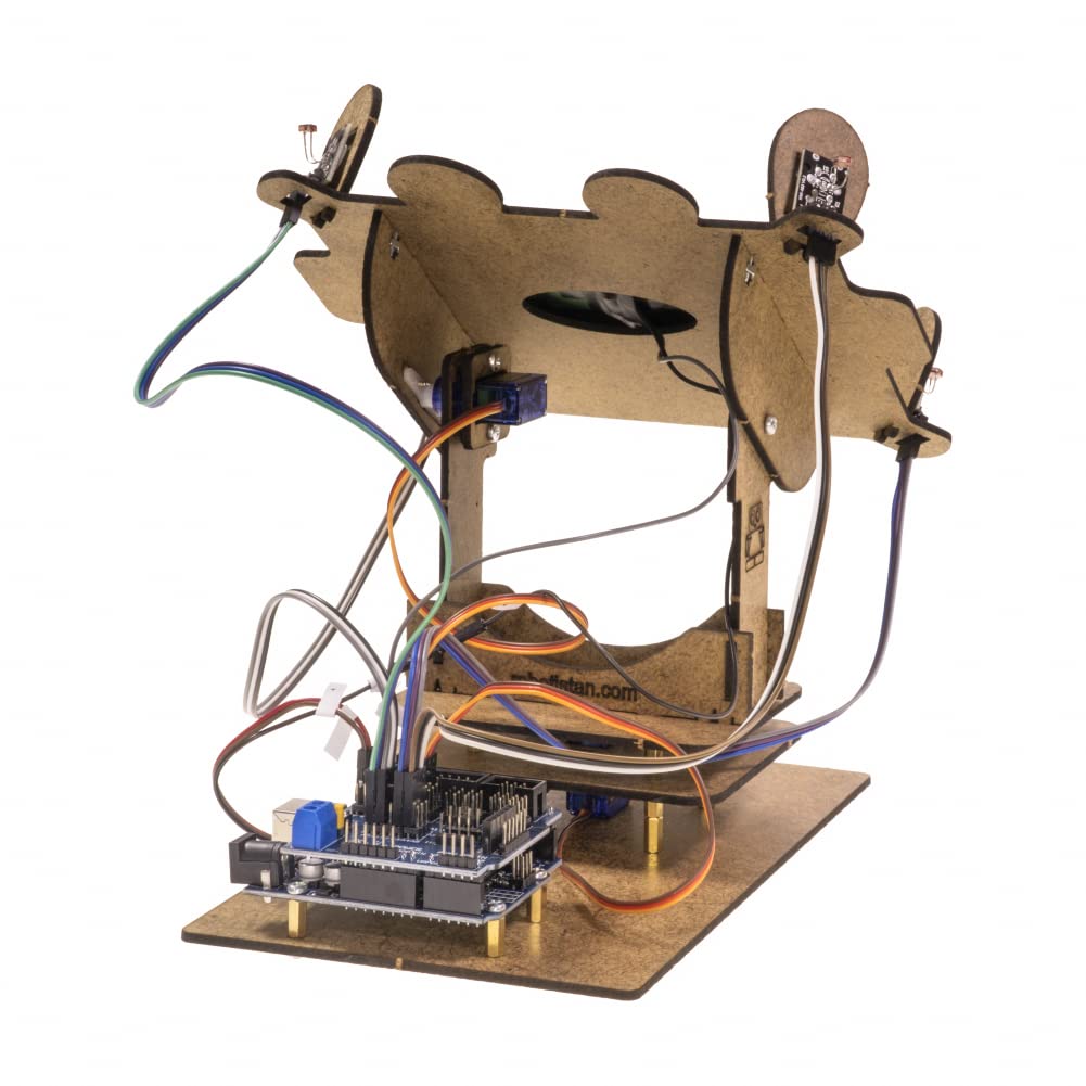 Robotistan - Solar Tracker System Compatible with Arduino - with Electronic Components - Smart Dual Axis Solar Tracker System DIY Educational Sun Tracker Kit