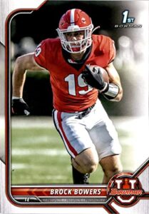 2022 bowman university #83 brock bowers paper georgia bulldogs football